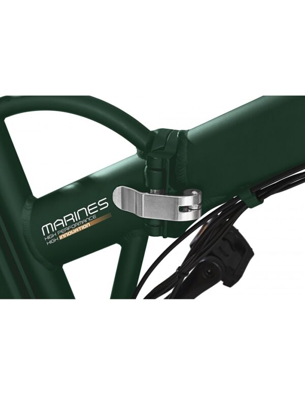 INEALRDMRG ebike e-bike bici elettrica fat-bike fatbike fat bike batteria samsung marines green 36v icone ammortizzata cambio shimano marce pieghevole foldable rivenditore lecco garlate ebike lecco