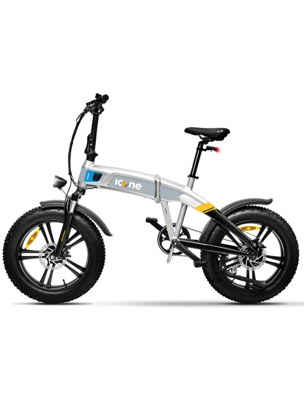 INEIDESERX5SS ebike e-bike fatbike fat-bike icone x5 idesert stardust silver pieghevole foldable front ammortizzata shimano altus ammortizzata front samsung 36v lecco rivenditore abs lega