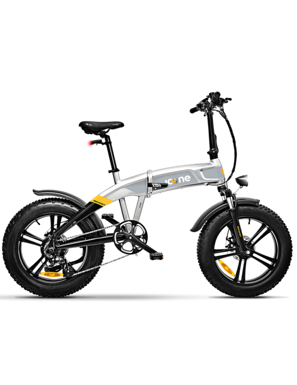 INEIDESERX5SS ebike e-bike fatbike fat-bike icone x5 idesert stardust silver pieghevole foldable front ammortizzata shimano altus ammortizzata front samsung 36v lecco rivenditore abs lega