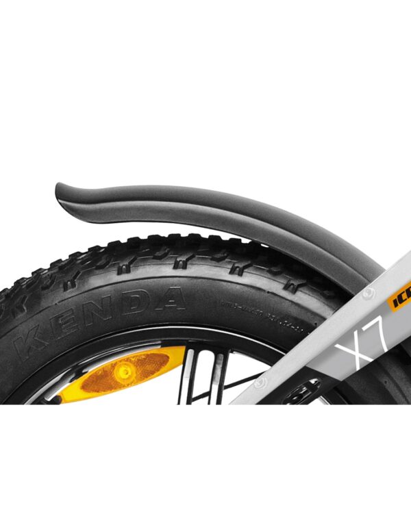 INEICROSSX7BS fat-bike fatbike pieghevole ebike e-bike bici elettrica icone x7 full ammortizzata icross blackned silver bici elettrica foldable pieghevole portatile cambio shimano rivenditore lecco batteria integrata samsung 48v boschi cross enduro