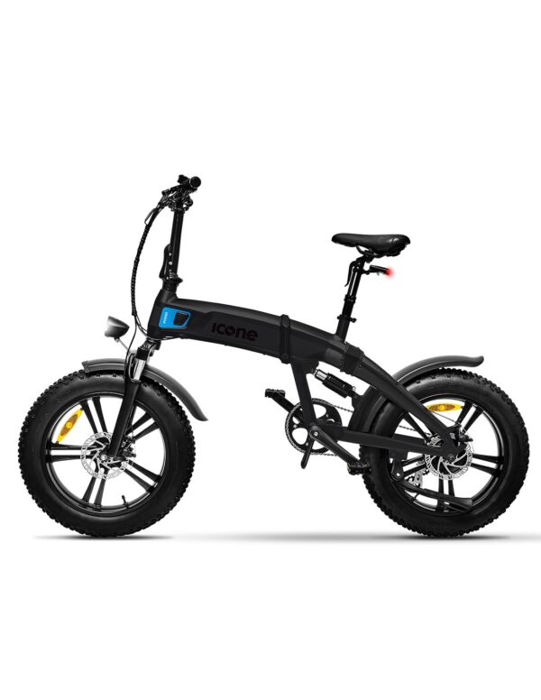 INEICROSSX7TB icone e-bike ebike fat-bike fatbike x7 icross total deep black nera bici elettrica full ammortizzata cambio shimano marce altus freni disco batteria samsung integrata 48v cerchi lega pieghevole foldable rivenditore lecco garlate